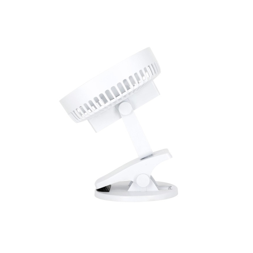 Genopladelig bord ventilator med klemme VIENTO 6W/5V 2000 mAh hvid