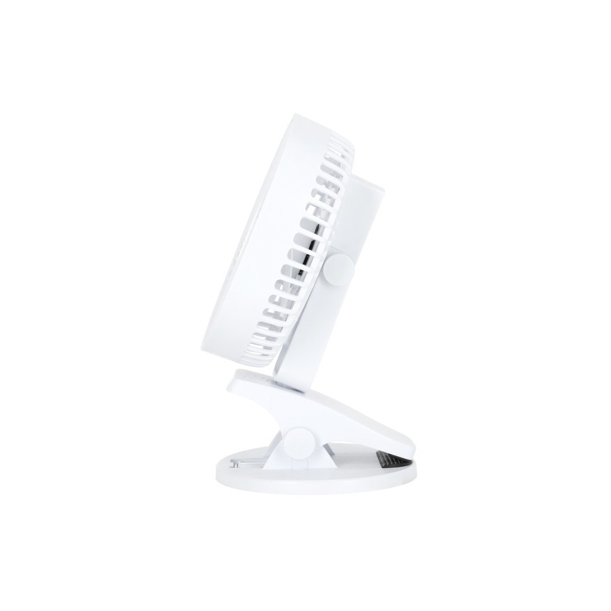 Genopladelig bord ventilator med klemme VIENTO 6W/5V 2000 mAh hvid