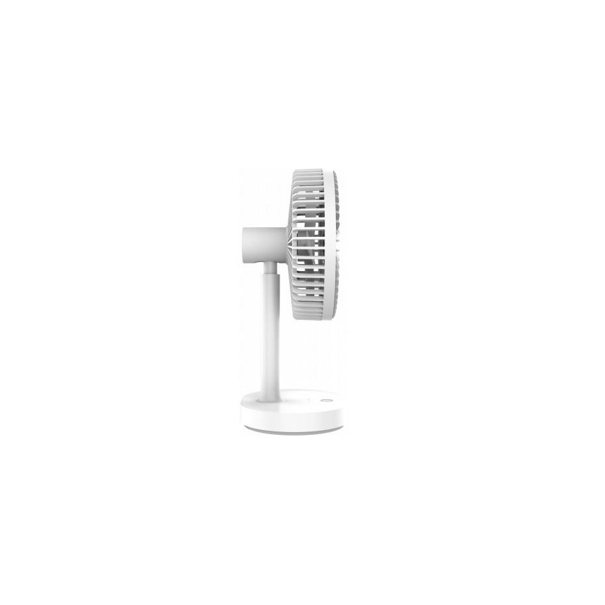 Genopladelig bordventilator med LED-lampe 3000mA/3,7V USB-C