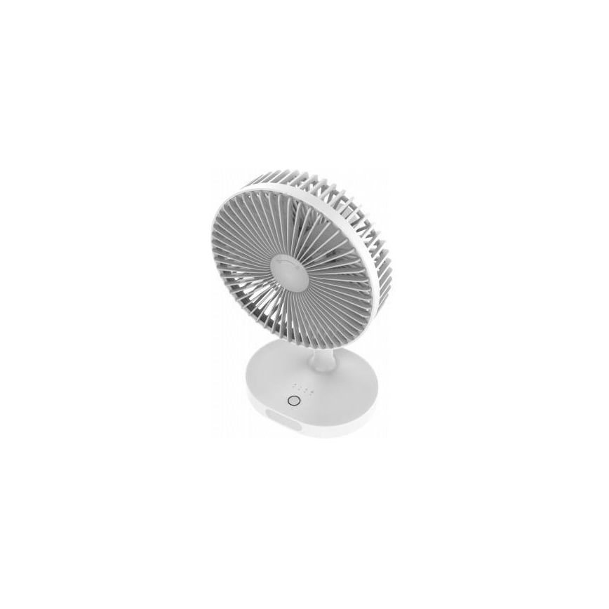 Genopladelig bordventilator med LED-lampe 3000mA/3,7V USB-C