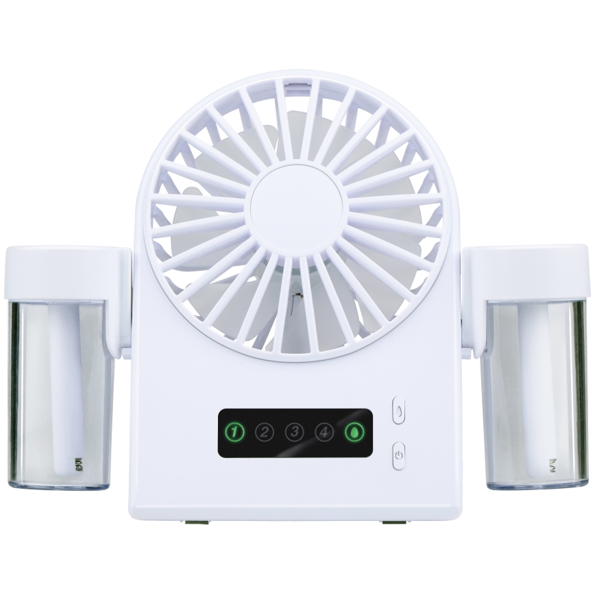Genopladelig bordventilator med tågefunktion 3,7 V 1200 mAh