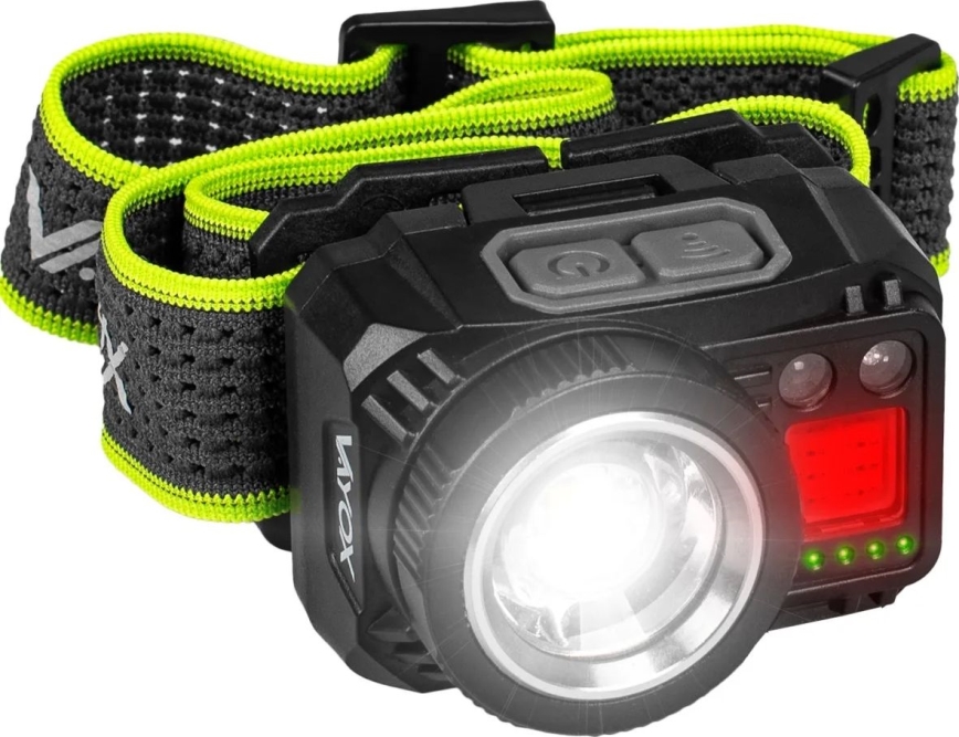 Genopladelig, dæmpbar LED-pandelampe med sensor og rødt lys LED/6W/5V/3xAAA IP66 500 lm 1200 mAh