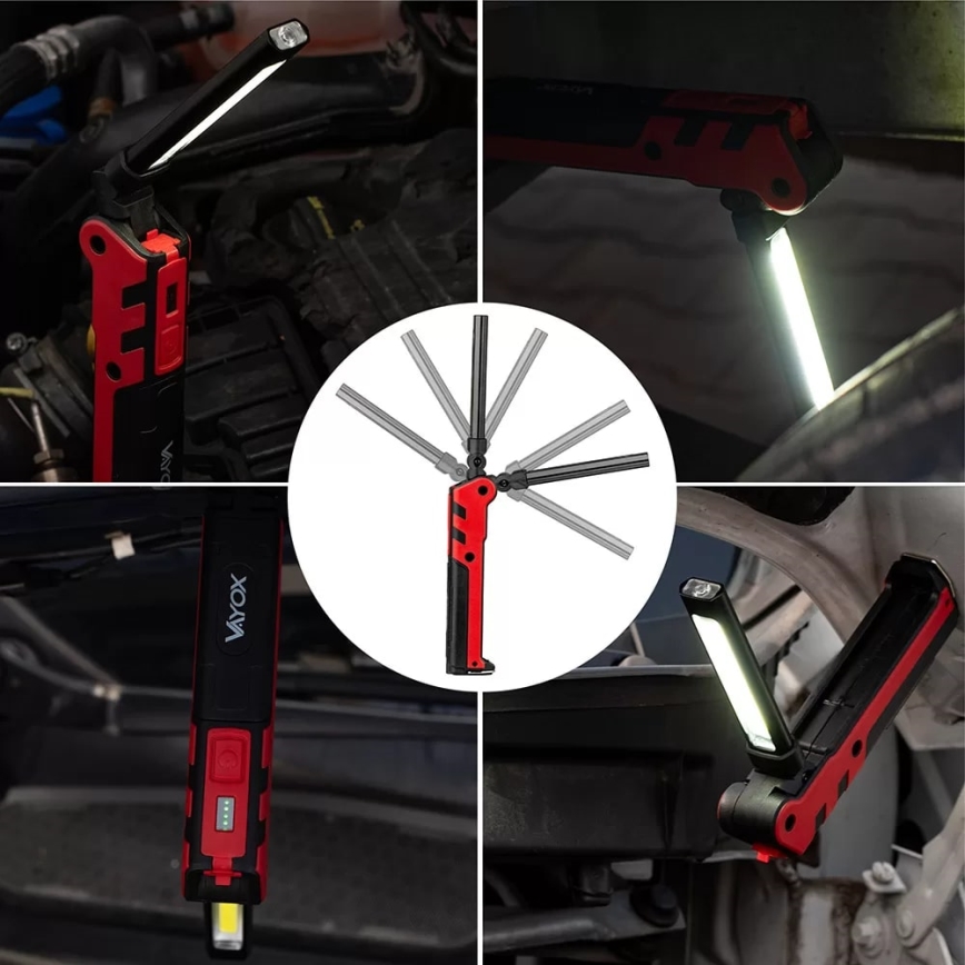 Genopladelig LED arbejdslygte LED/5W/5V IPX2 360 skinnende 2000 mAh