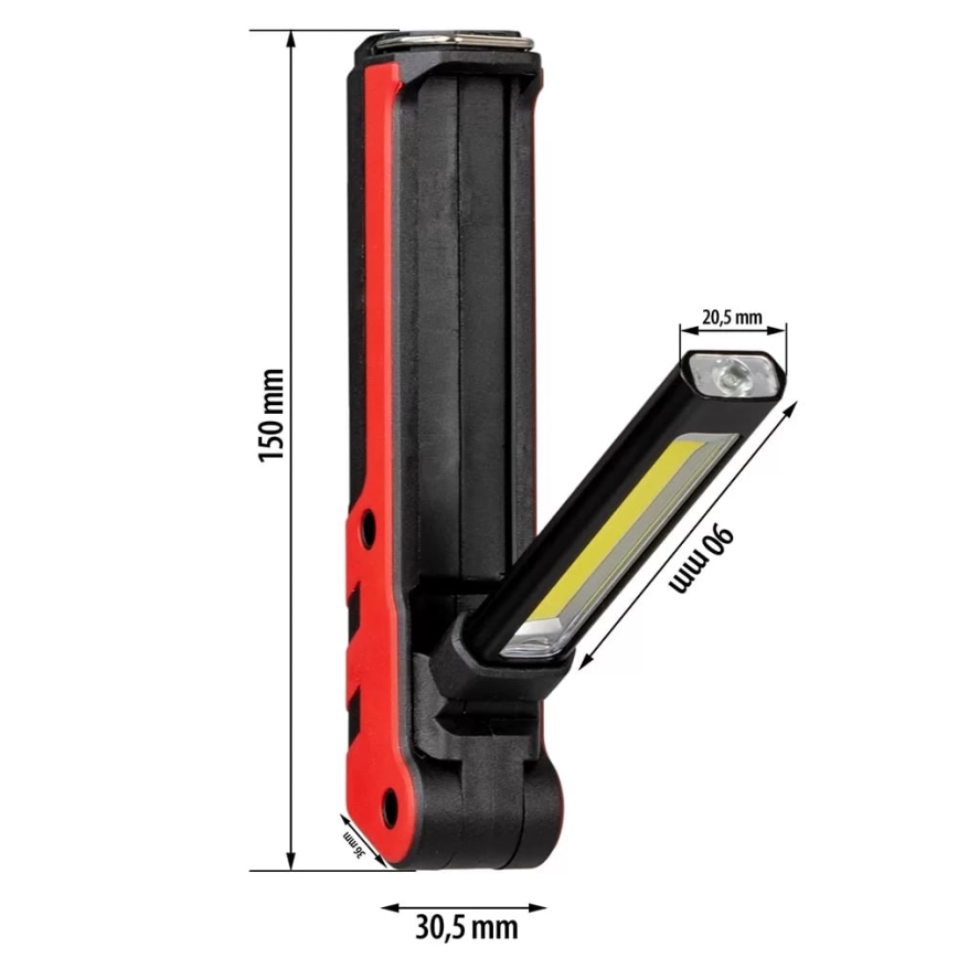 Genopladelig LED arbejdslygte LED/5W/5V IPX2 360 skinnende 2000 mAh
