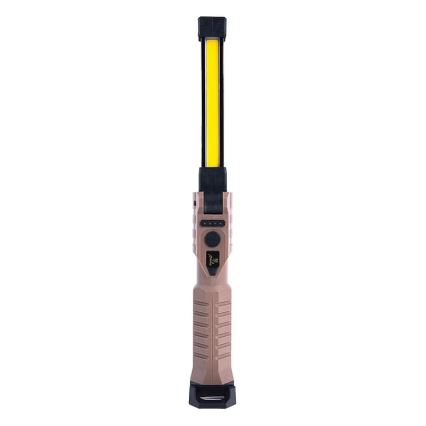 LED Dæmpbar genopladelig arbejds lommelygte med powerbank-funktion LED/4W/5V IPX4 600 skinnende 2000 mAh