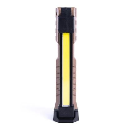 LED Dæmpbar genopladelig arbejds lommelygte med powerbank-funktion LED/4W/5V IPX4 600 skinnende 2000 mAh
