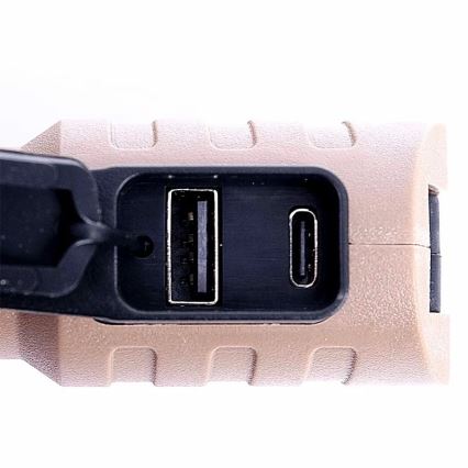 LED Dæmpbar genopladelig arbejds lommelygte med powerbank-funktion LED/4W/5V IPX4 600 skinnende 2000 mAh