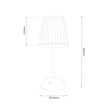 Genopladelig LED bordlampe m. touch-funktion dæmpbar ELBA LED/1,6W/800 mAh guldfarvet/transparent