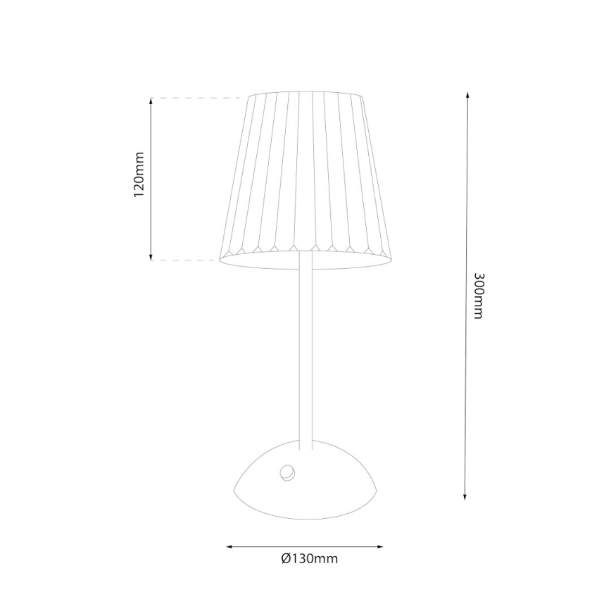 Genopladelig LED bordlampe m. touch-funktion dæmpbar ELBA LED/1,6W/800 mAh guldfarvet/transparent