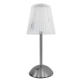 Genopladelig LED bordlampe m. touch-funktion dæmpbar ELBA LED/1,6W/800 mAh mat krom/transparent
