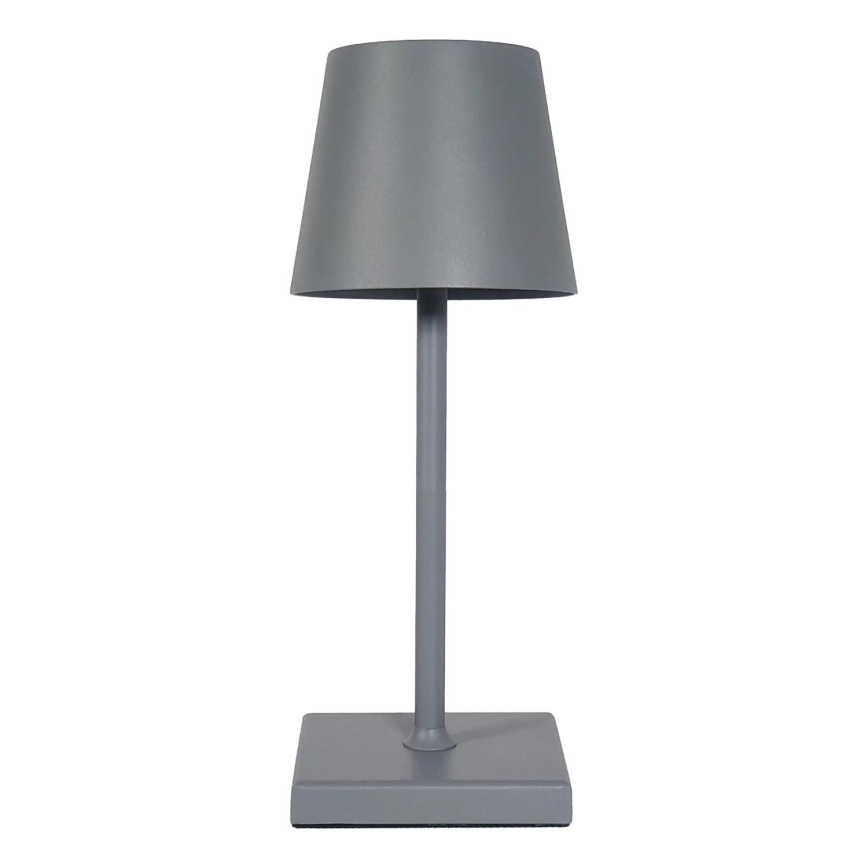 Genopladelig LED bordlampe m. touch-funktion dæmpbar LED/3,5W/5V 5200mAh grå