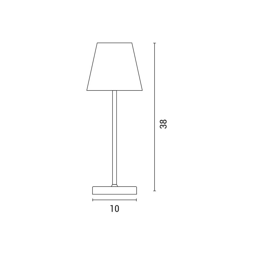 Genopladelig LED bordlampe m. touch-funktion dæmpbar LED/3,5W/5V 5200mAh grå
