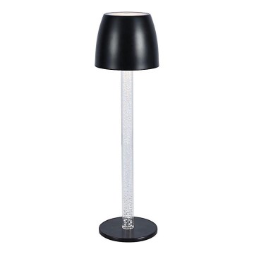 Genopladelig LED bordlampe m. touch-funktion dæmpbar LED/3W/5V 3000K 1800 mAh sort