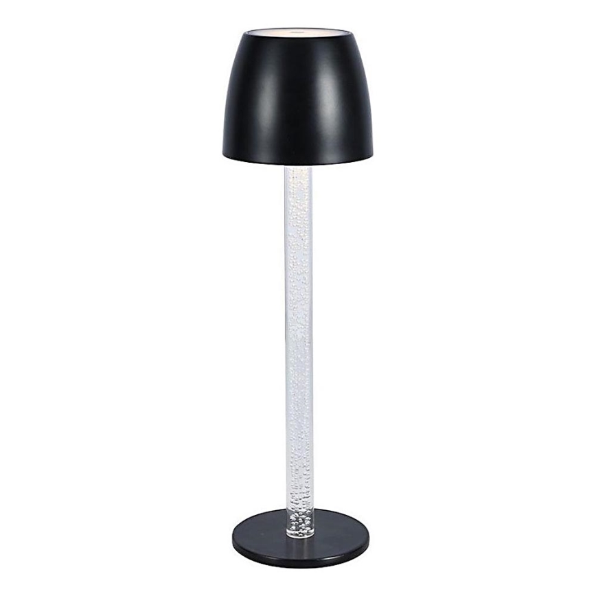 Genopladelig LED bordlampe m. touch-funktion dæmpbar LED/3W/5V 3000K 1800 mAh sort