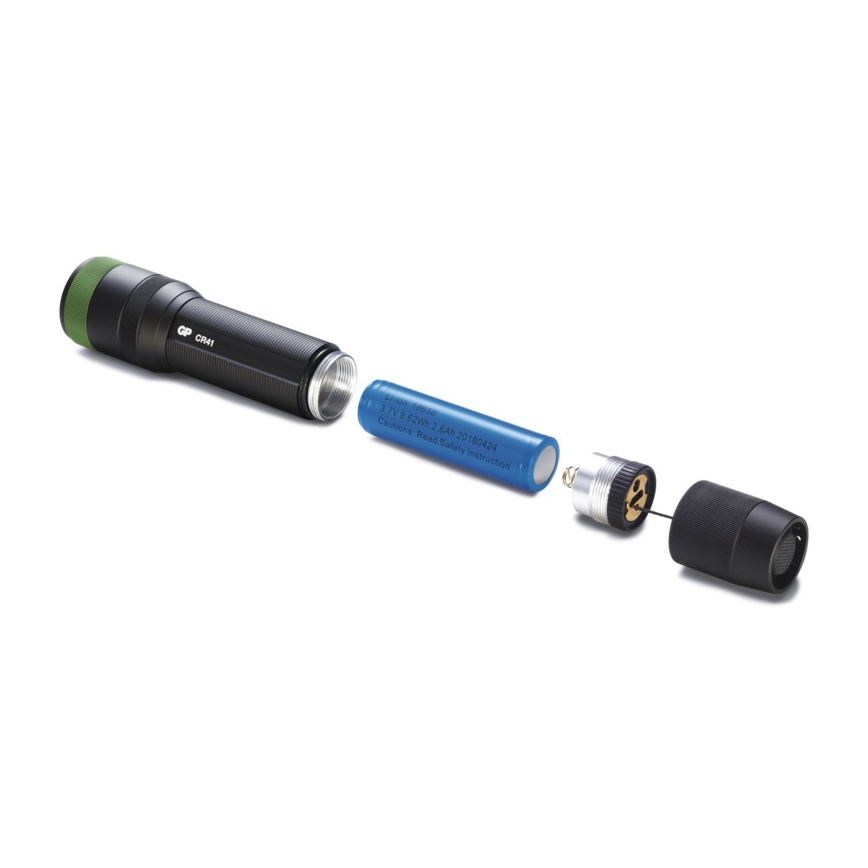 Genopladelig LED lommelygte GP DISCOVERY CR41 LED/Li-lon 3,7V IPX7