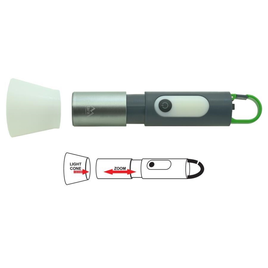 Genopladelig LED lommelygte LED/10W/3,7V 750 lm 10h