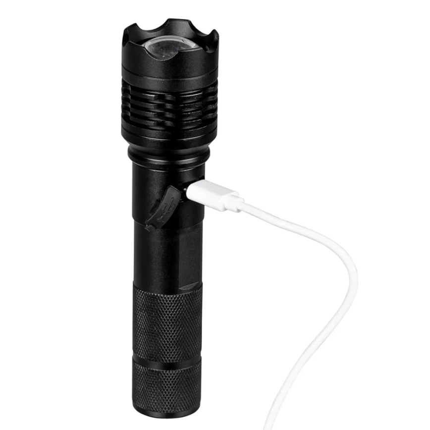 Genopladelig LED lommelygte LED/10W/5V IPX4 800 skinnende 1200 mAh