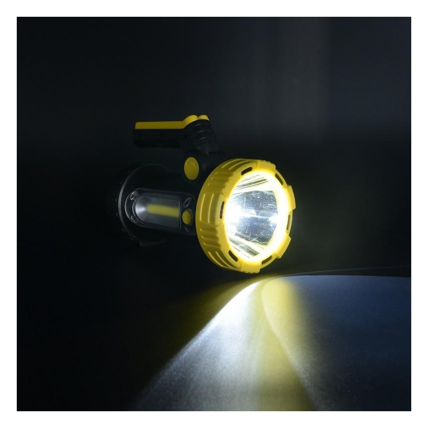 Genopladelig LED lommelygte LED/5W/4000 mAh + LED/3W