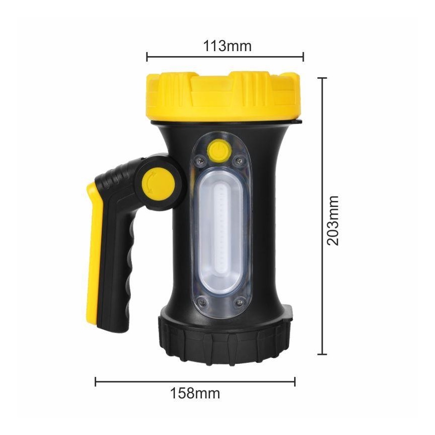 Genopladelig LED lommelygte LED/5W/4000 mAh + LED/3W