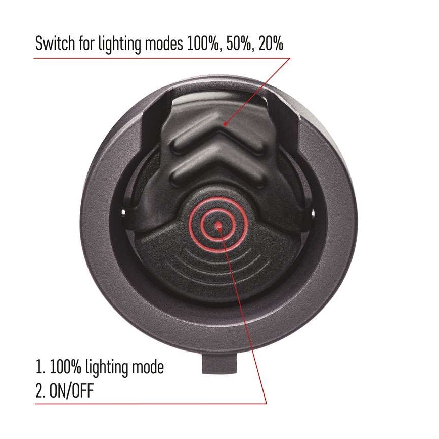 Genopladelig LED lommelygte LED/USB/3,7V IP65 1200 lm