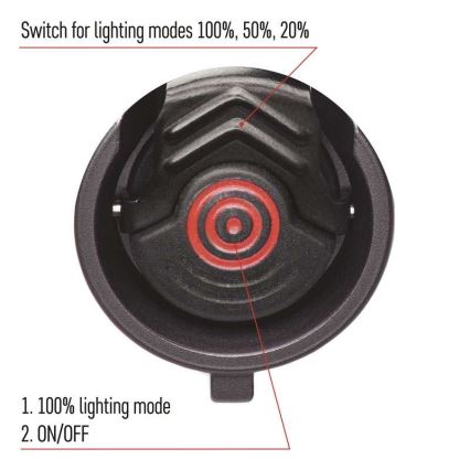 Genopladelig LED lommelygte LED/USB/3,7V IP65 600 lm