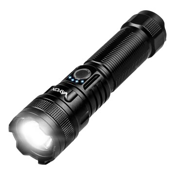Genopladelig LED lommelygte m. powerbank dæmpbar funktion LED/10W/5V IPX4 600 lm 4 timer 2000 mAh