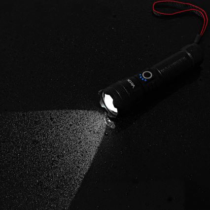 Genopladelig LED lommelygte m. powerbank dæmpbar funktion LED/10W/5V IPX4 600 skinnende 2000 mAh