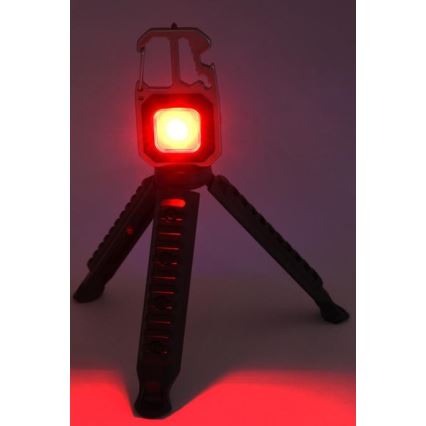 Genopladelig LED lommelygte med stativ multifunktionel LED/USB-C 400 mAh