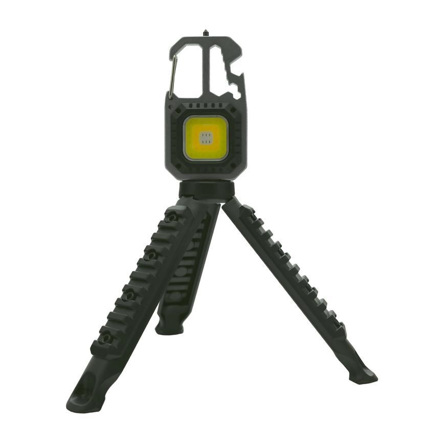 Genopladelig LED lommelygte med stativ multifunktionel LED/USB-C 400 mAh