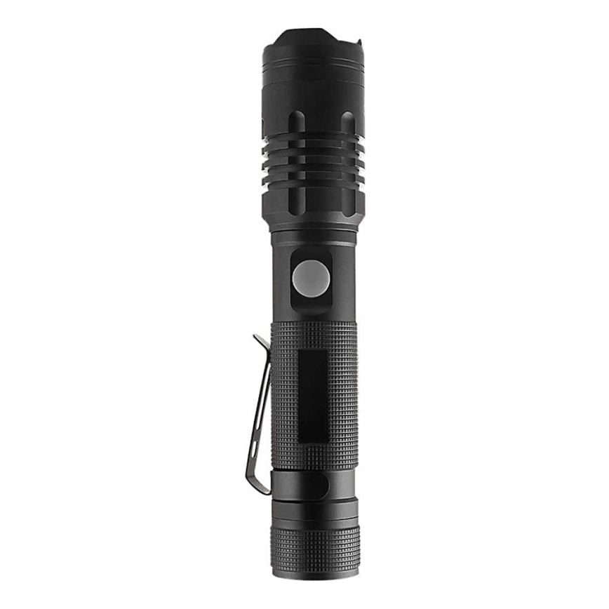 Genopladelig LED lommelygte USB LED/10W/5V IP54 2000 mAh 1000 skinnende