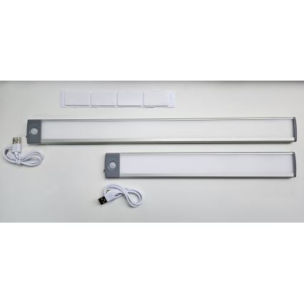 Genopladelig LED møbelbelysning med sensor LED/2,5W/5V USB 800 mAh 4200K 32,5 cm