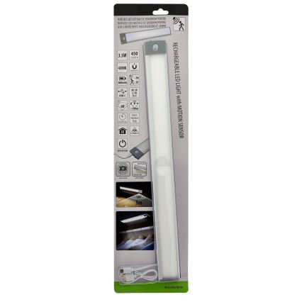 Genopladelig LED møbelbelysning med sensor LED/3,5W/5V USB 800 mAh 4200K 46 cm
