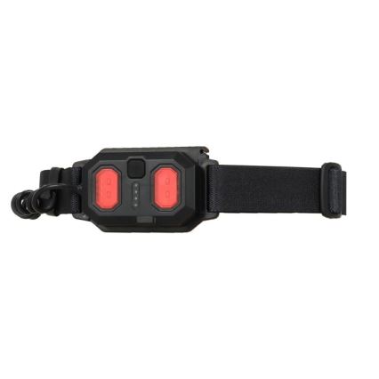Genopladelig LED-pandelampe 2xLED/5V 180 lm 900 mAh sort