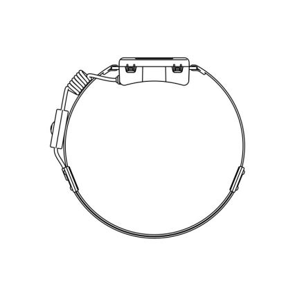 Genopladelig LED-pandelampe 2xLED/5V 180 lm 900 mAh sort