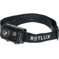 Genopladelig LED-pandelampe, 3W/1200 mAh, IP67, sort