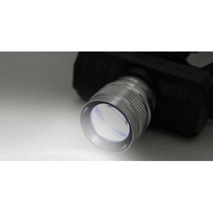 Genopladelig LED pandelampe LED/3W/3,7V 1200 mAh sort