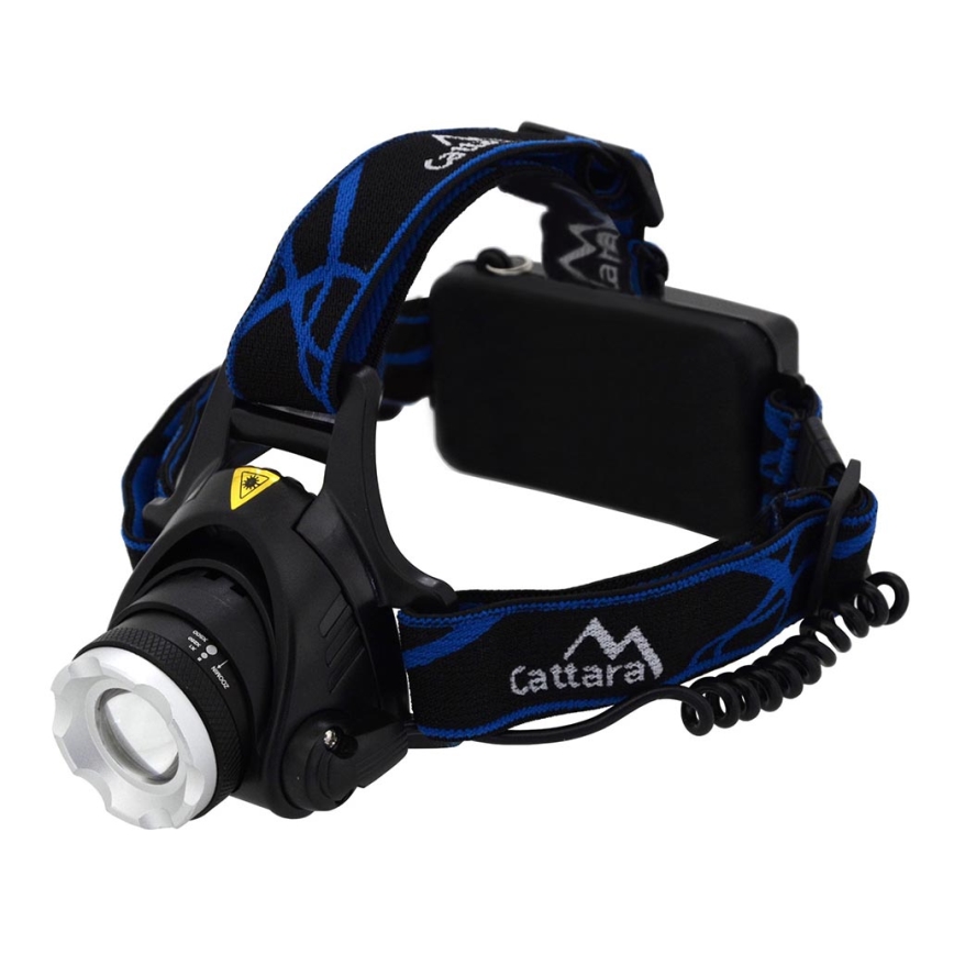 Genopladelig LED pandelampe LED/6W/7,4V 5600 mAh IP44 sort/blå
