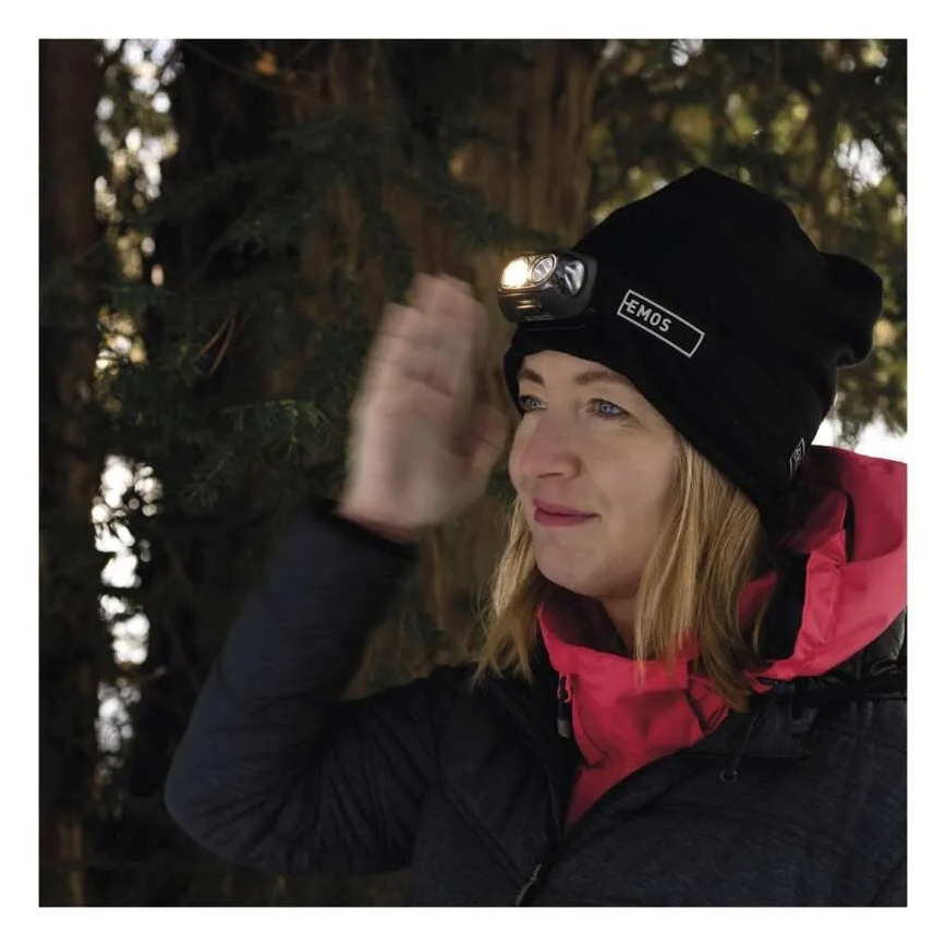 Genopladelig LED-pandelampe LED/USB 1200 mAh