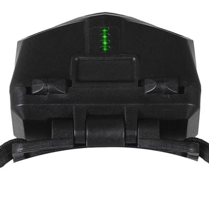 LED Dæmpbar genopladelig pandelampe med sensor og rødt lys 2xLED/5W/5V/3xAAA IP65 500 skinnende 1200 mAh