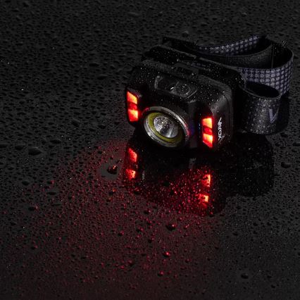LED Dæmpbar genopladelig pandelampe med sensor og rødt lys LED/15W/5V IP66 430 skinnende 1800 mAh