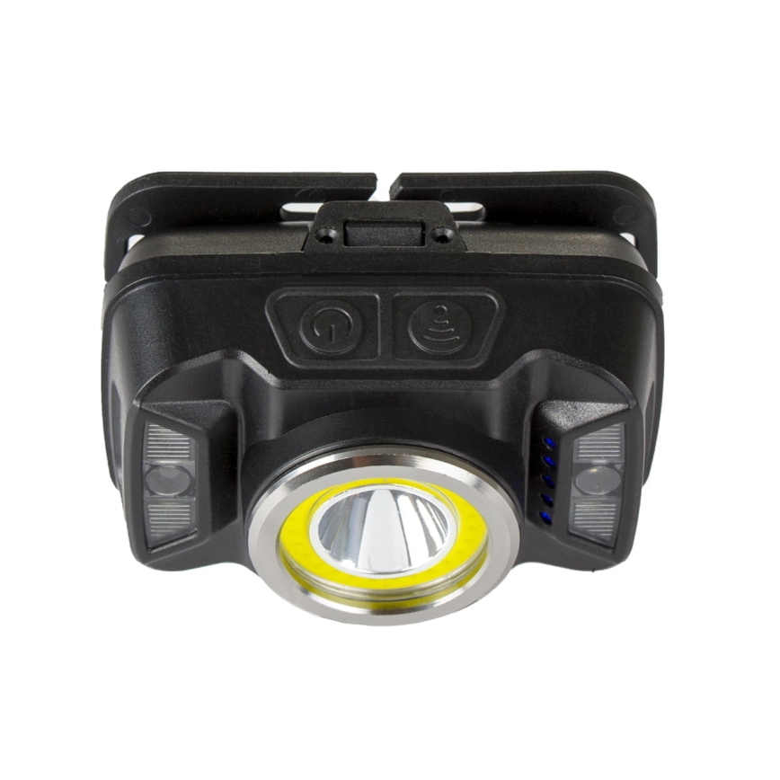 LED Dæmpbar genopladelig pandelampe med sensor og rødt lys LED/15W/5V IP66 430 skinnende 1800 mAh
