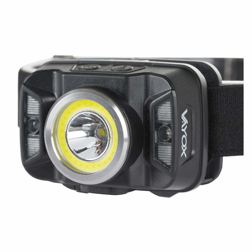 LED Dæmpbar genopladelig pandelampe med sensor og rødt lys LED/15W/5V IP66 430 skinnende 1800 mAh