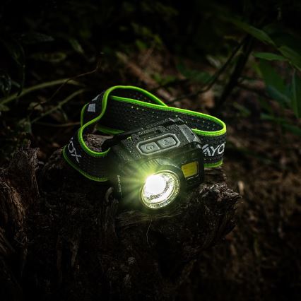 Genopladelig, dæmpbar LED-pandelampe med sensor og rødt lys LED/6W/5V/3xAAA IP66 500 lm 1200 mAh