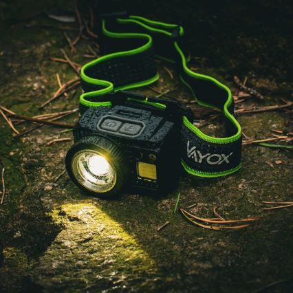 Genopladelig, dæmpbar LED-pandelampe med sensor og rødt lys LED/6W/5V/3xAAA IP66 500 lm 1200 mAh