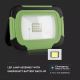 Genopladelig LED projektør SAMSUNG CHIP + SOS-funktion LED/10W/3,7V/USB IP44 4000K grøn