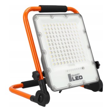 Genopladelig LED-projektør med stativ LED/100W/3,2V 5000K 5000 mAh IP65 orange