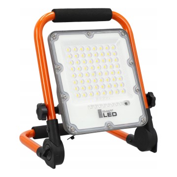 Genopladelig LED-projektør med stativ LED/30W/3,2V 4500K 5000 mAh IP65 orange