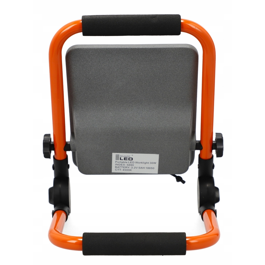 Genopladelig LED-projektør med stativ LED/30W/3,2V 4500K 5000 mAh IP65 orange