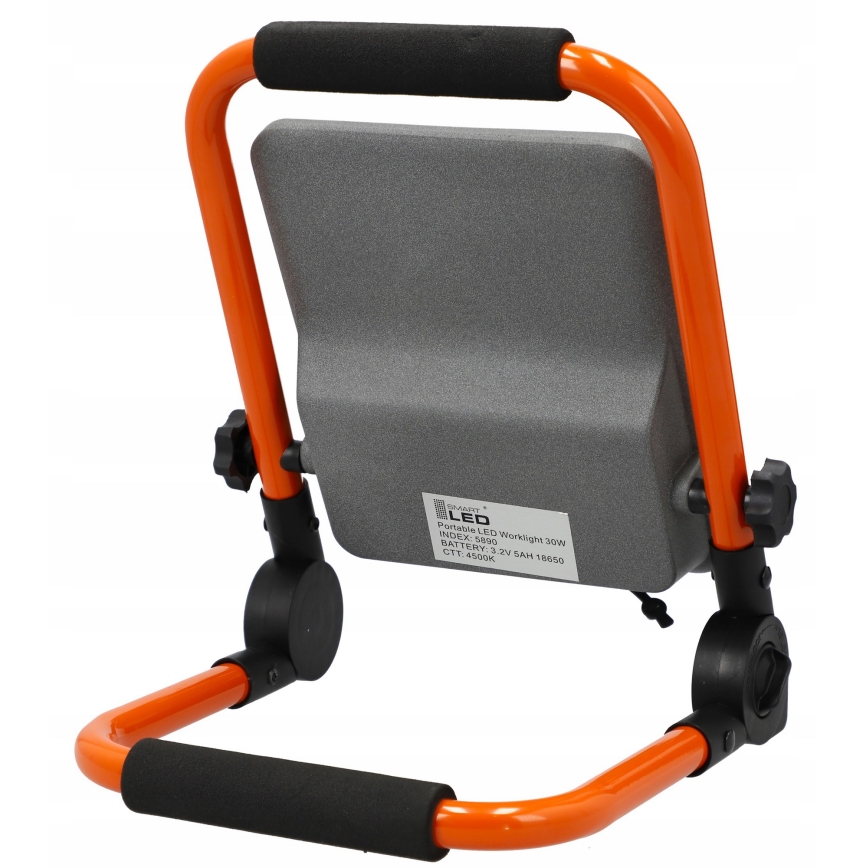 Genopladelig LED-projektør med stativ LED/30W/3,2V 4500K 5000 mAh IP65 orange