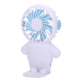Genopladelig lommeventilator 4,5W/5V 300 mAh hvid/blå